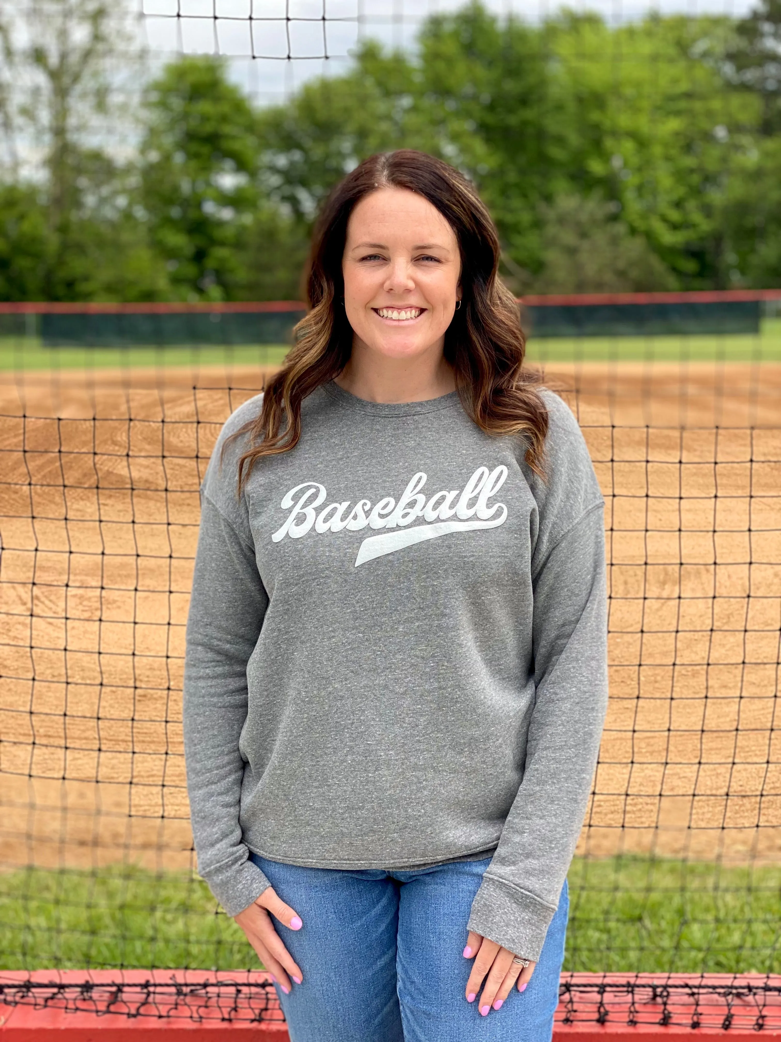 Baseball Puff Graphic Sweatshirt