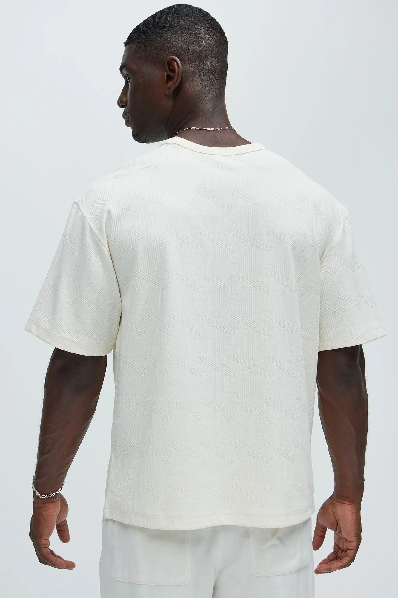 Benji Textured Relaxed Tee - Cream