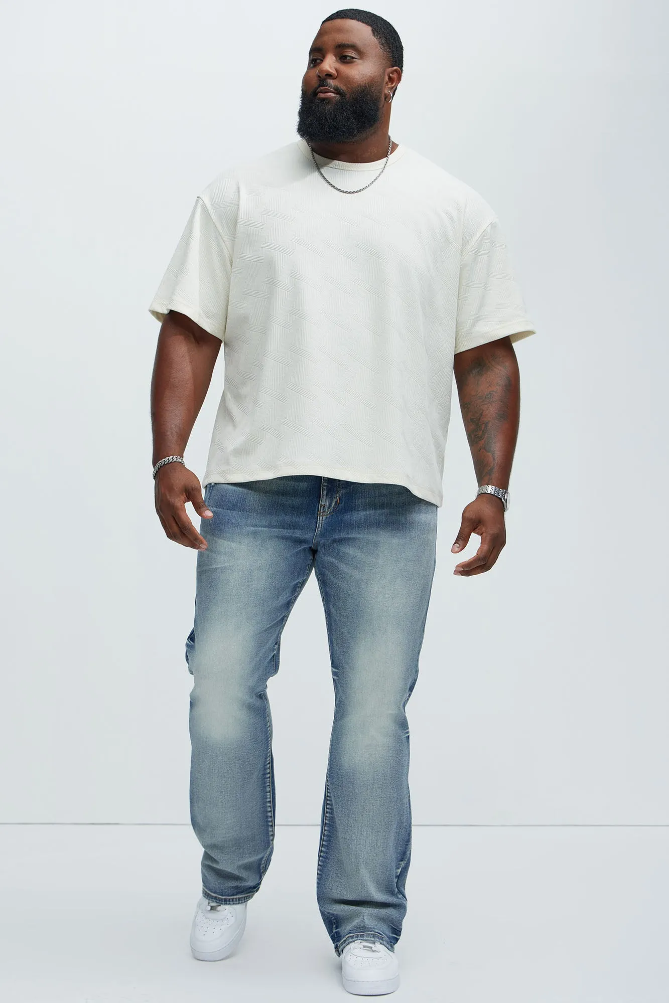 Benji Textured Relaxed Tee - Cream