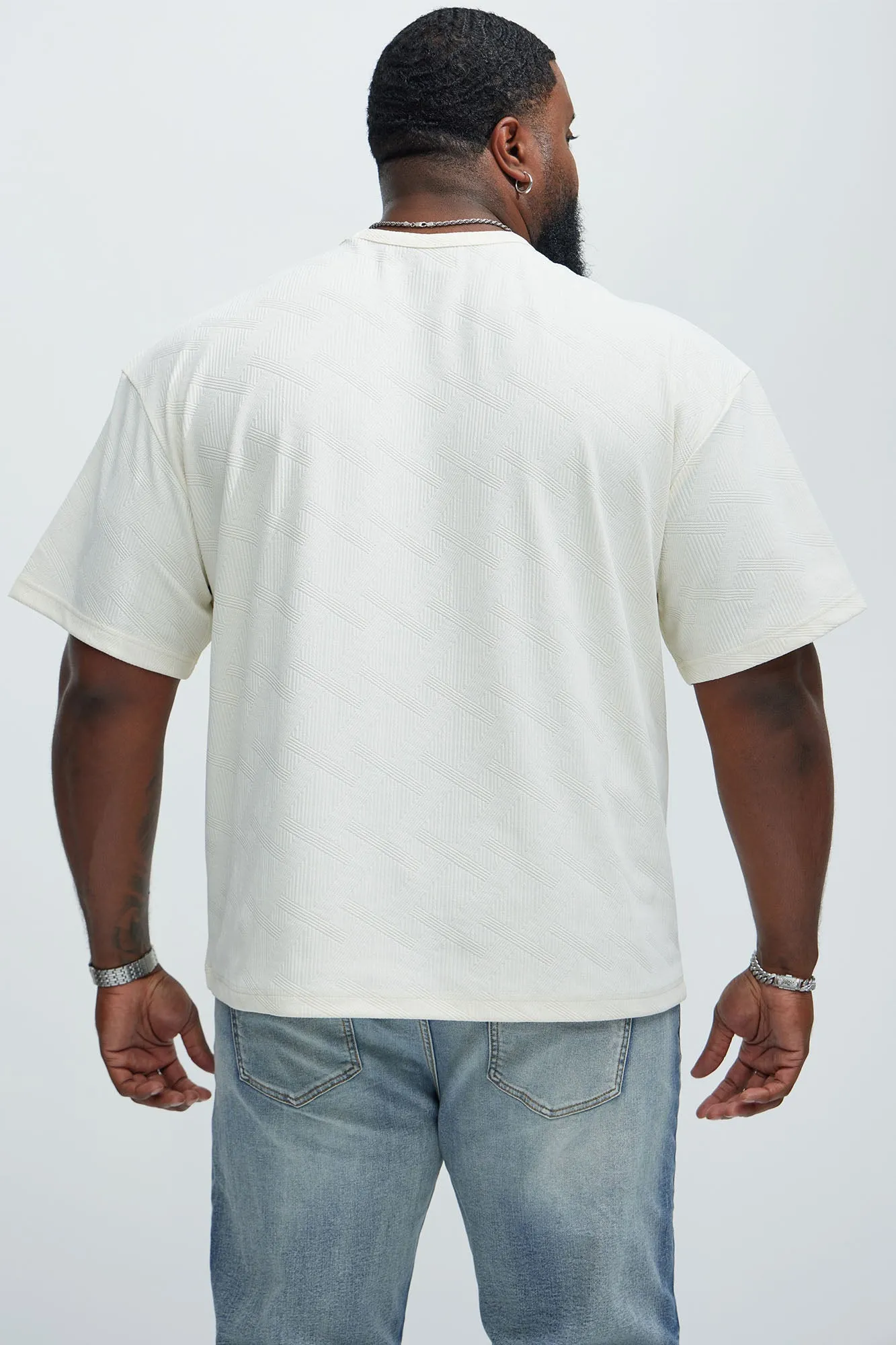 Benji Textured Relaxed Tee - Cream