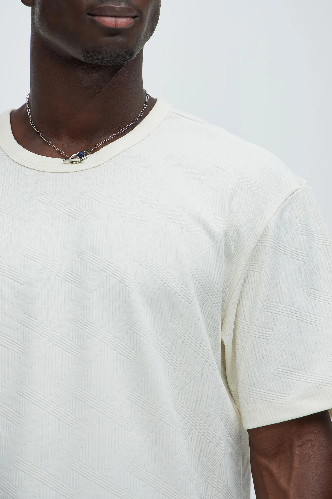 Benji Textured Relaxed Tee - Cream