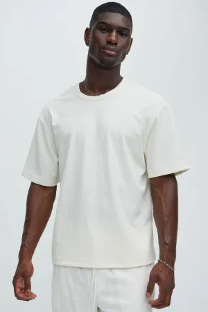 Benji Textured Relaxed Tee - Cream