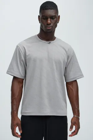 Benji Textured Relaxed Tee - Grey