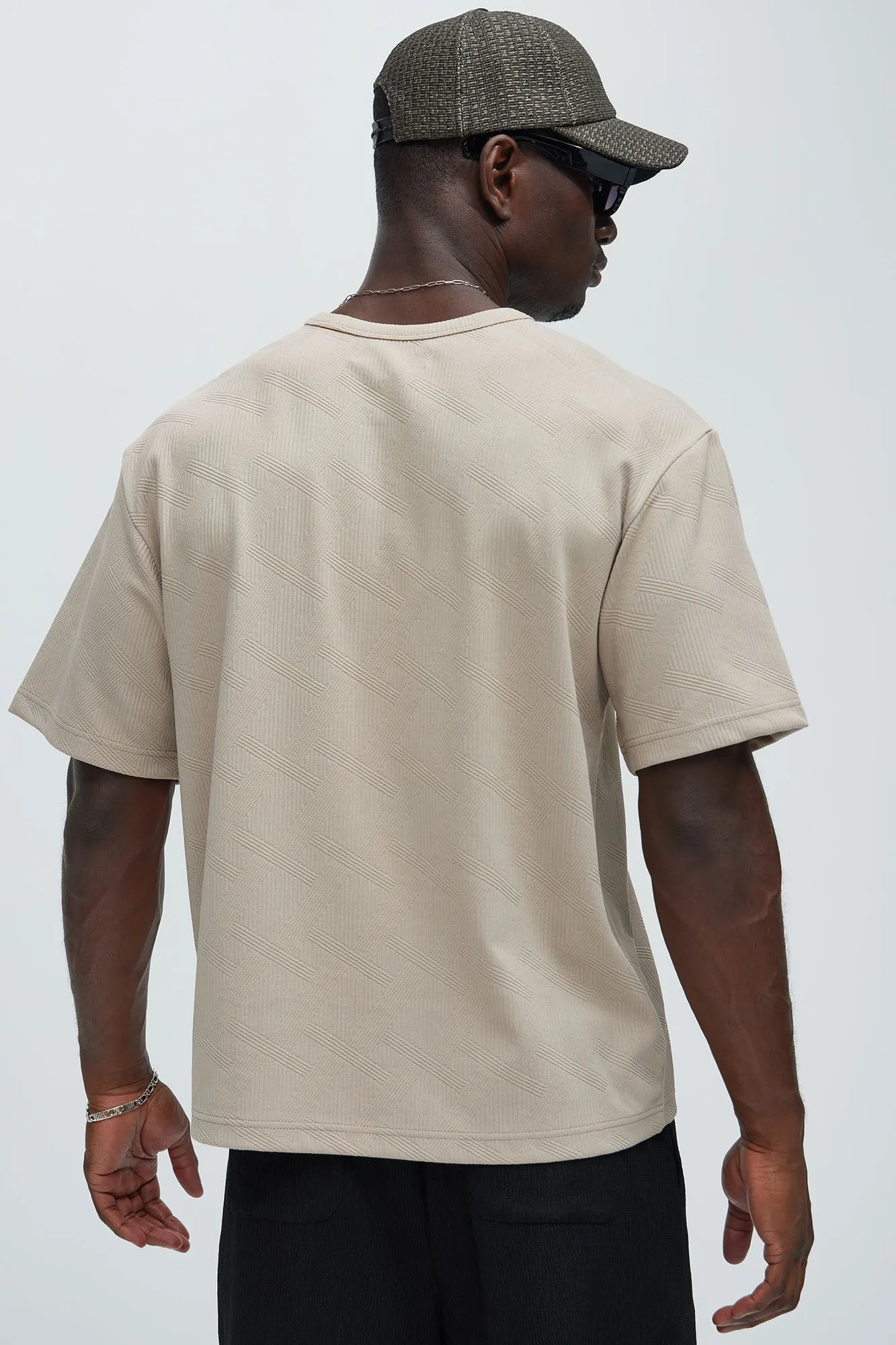Benji Textured Relaxed Tee - Taupe