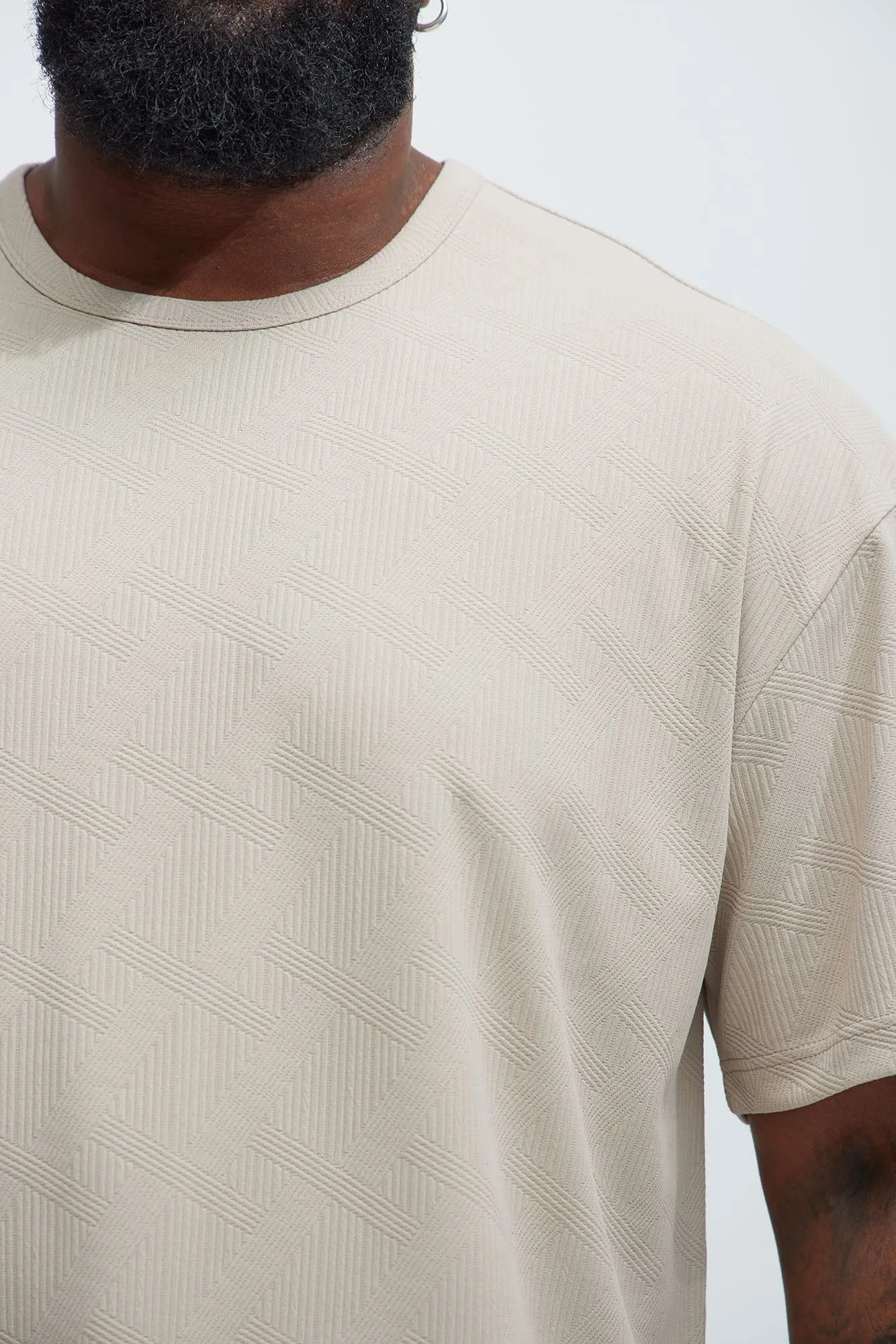 Benji Textured Relaxed Tee - Taupe