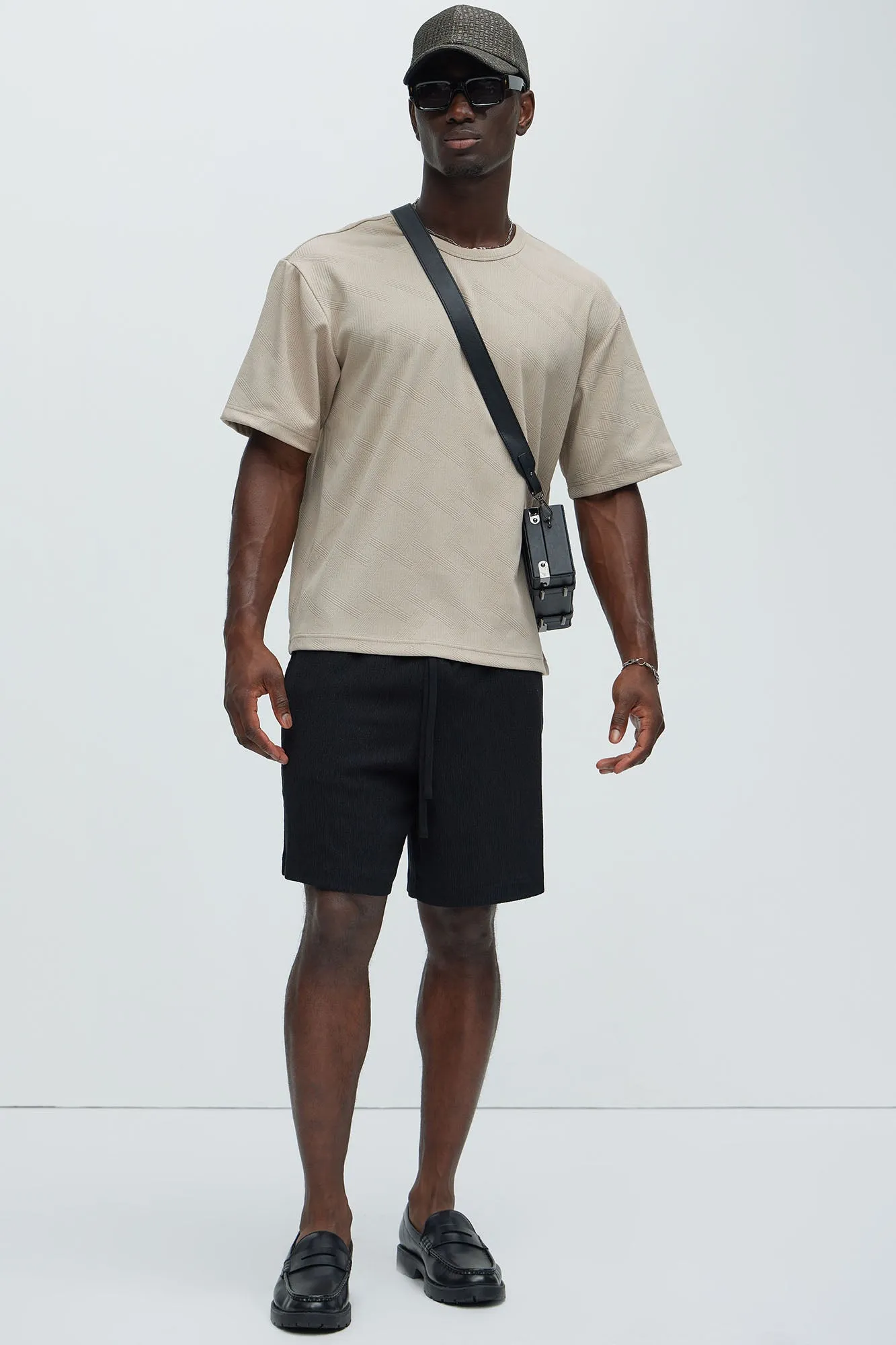 Benji Textured Relaxed Tee - Taupe