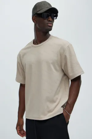 Benji Textured Relaxed Tee - Taupe
