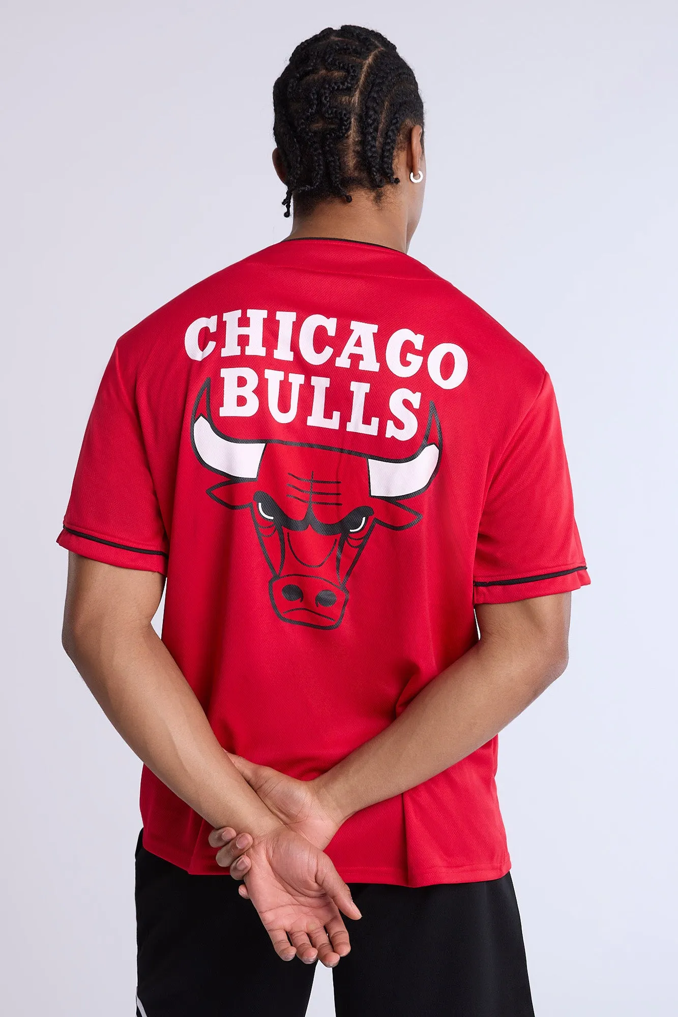 Chicago Bulls Button-Up Baseball Mesh Jersey