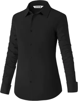 Mens Dress Shirts Long Sleeve Non Iron Breathable Wrinkle Free Stretch Regular Fit Men's Fitted Formal Shirts