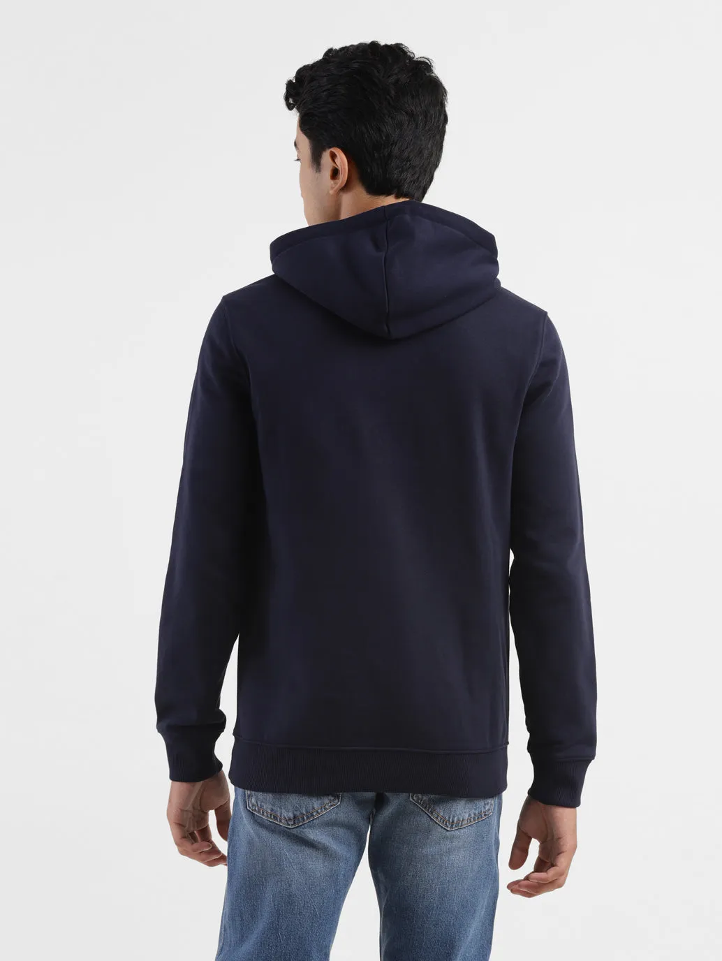Men's Graphic Navy Hooded Sweatshirt