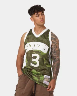 Mitchell & Ness Allen Iverson Philadelphia Sixers '96-'97 Camo Swingman Jersey Green Camo