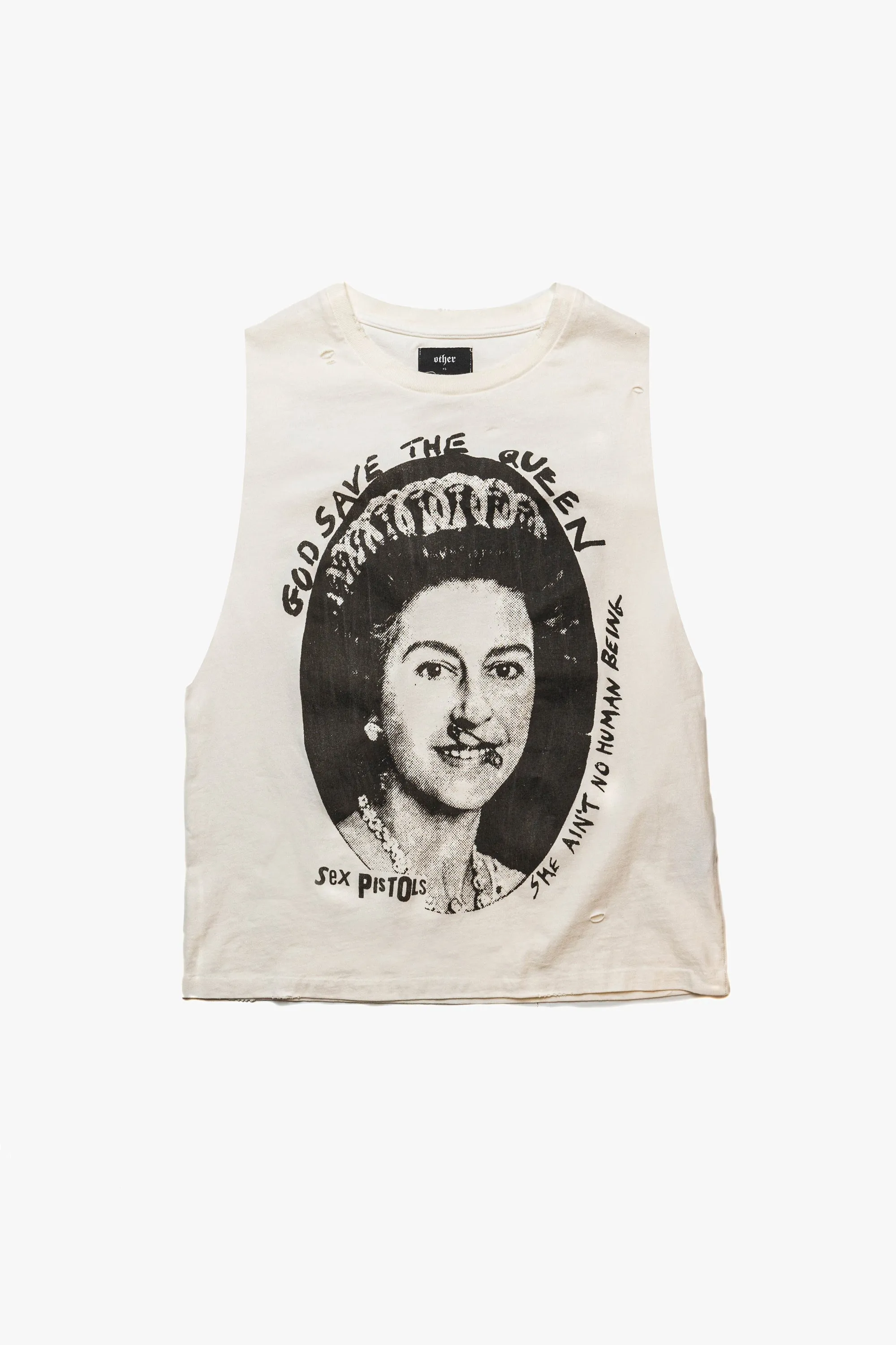 Sex Pistols God Save The Queen Safety Pin Vintage Tank